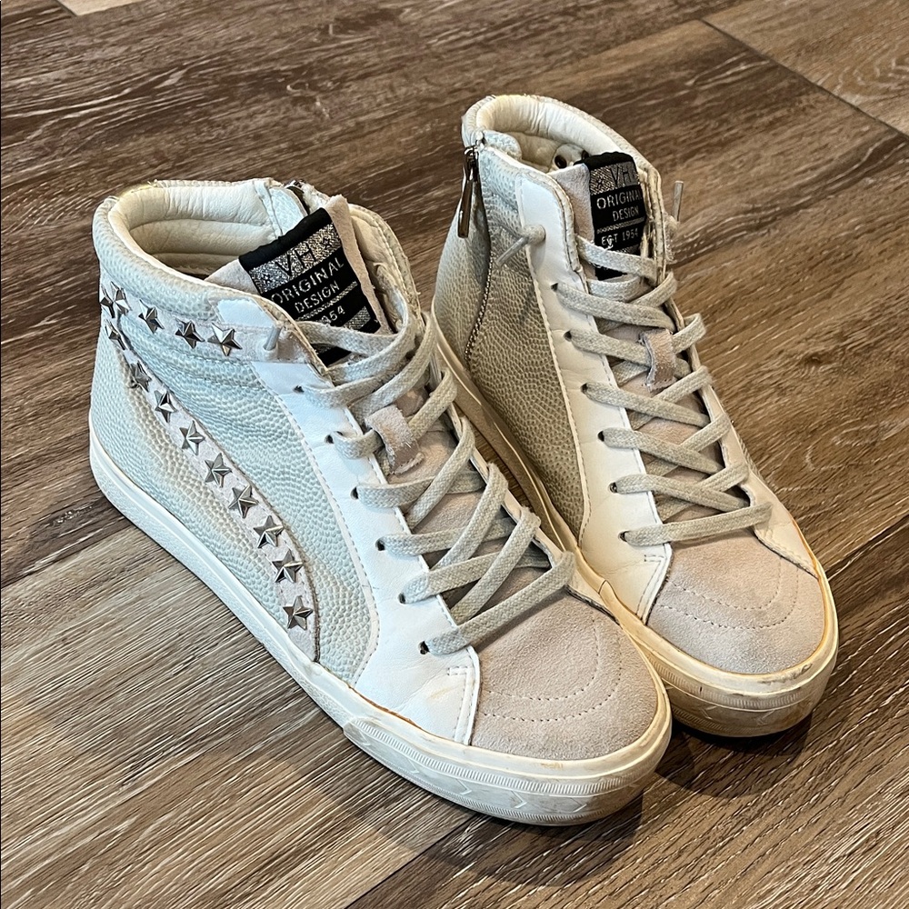 Vintage Havana white and grey star stud High-Top Sneakers